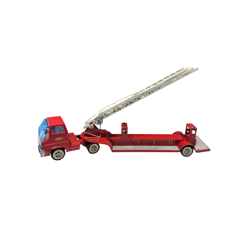 1960'S Era VINTAGE TONKA 30" AERIAL LADDER FIRE TRUCK ALL METAL CONSTRUCTION